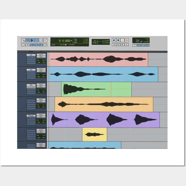 Audio Engineer Pro Tools DAW Musician Recording Program Home Studio Gift Wall Art by blueversion